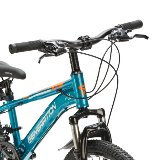 Ontdek de Generation M-760 Mountainbike 20 inch - Lichtblauw voor kinderen van 6-8 jaar. Met stoer design, 21 versnellingen en schijfremmen voor optimale veiligheid en plezier!