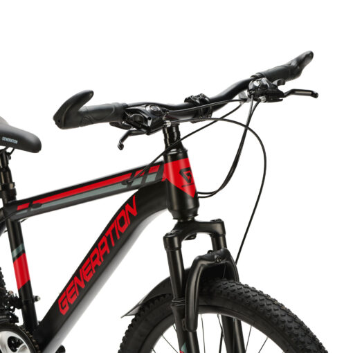 De Generation Baturo Mountainbike 24 inch - Rood spatborden is een stoere en veilige keuze voor kinderen van 7-10 jaar. Met duurzaamheid, comfort en veiligheid voorop, biedt deze fiets avontuur op elk terrein.