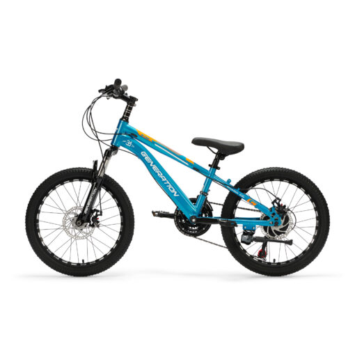 Ontdek de Generation M-760 Mountainbike 20 inch – Lichtblauw een stoere en veilige keuze voor kinderen van 6 tot 8 jaar. Met 21 versnellingen en schijfremmen!