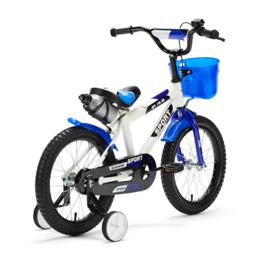 Bekijk nu de Generation Sport 16 inch – Blauw – Kinderfiets is de ideale keuze voor de kleintjes! Met leuke extra's voor veel fietsplezier.