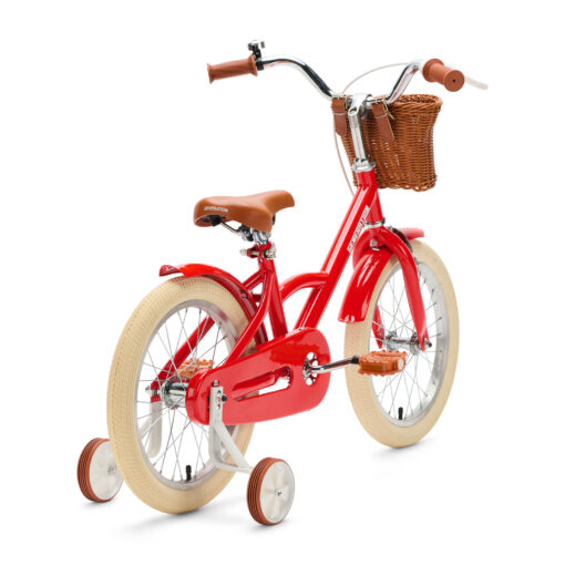 De Generation Classic 16 inch Rood - Kinderfiets, biedt stijl, veiligheid, en comfort voor kinderen van 4-6 jaar. Inclusief zijwieltjes en eenvoudige montage. Bestel vandaag nog!
