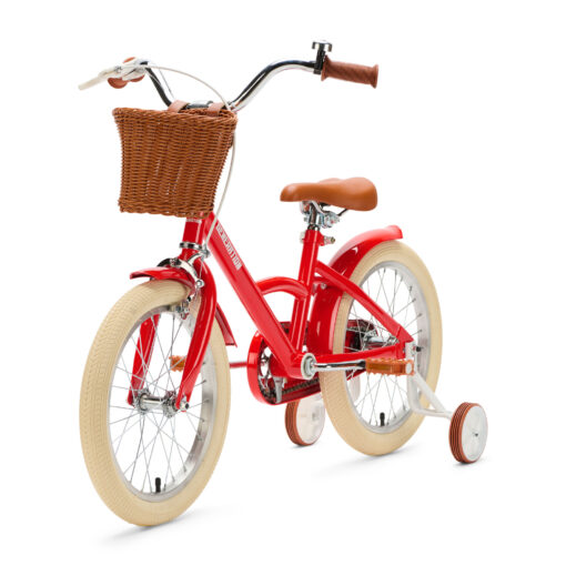 De Generation Classic 16 inch Rood - Kinderfiets, biedt stijl, veiligheid, en comfort voor kinderen van 4-6 jaar. Inclusief zijwieltjes en eenvoudige montage. Bestel vandaag nog!