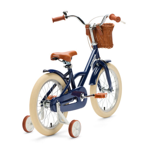 De Generation Classic 16 inch Blauw - Kinderfiets, biedt stijl, veiligheid, en comfort voor kinderen van 4-6 jaar. Inclusief zijwieltjes en eenvoudige montage. Bestel vandaag nog!