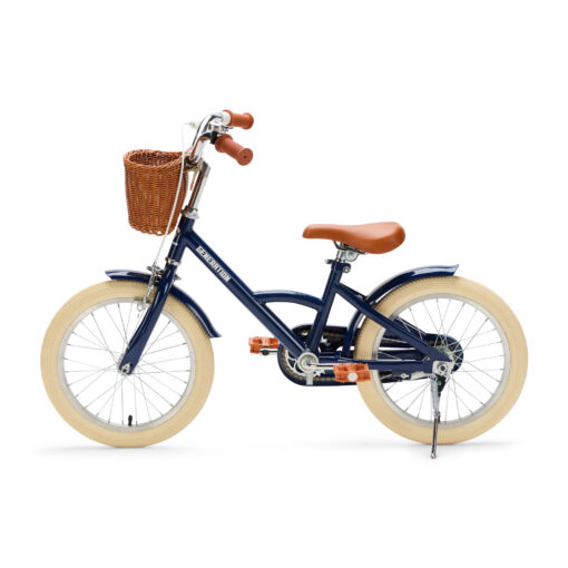 De Generation Classic 16 inch Blauw - Kinderfiets, biedt stijl, veiligheid, en comfort voor kinderen van 4-6 jaar. Inclusief zijwieltjes en eenvoudige montage. Bestel vandaag nog!