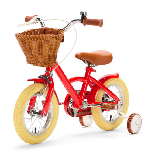 De Generation Classic 12 inch Rood - Kinderfiets, biedt stijl, veiligheid, en comfort voor kinderen van 2-4 jaar. Inclusief zijwieltjes en eenvoudige montage. Bestel vandaag nog!