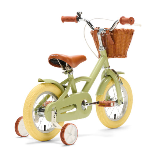 De Generation Classic 12 inch Olijfgroen - Kinderfiets, biedt stijl, veiligheid, en comfort voor kinderen van 2-4 jaar. Inclusief zijwieltjes en eenvoudige montage. Bestel vandaag nog!