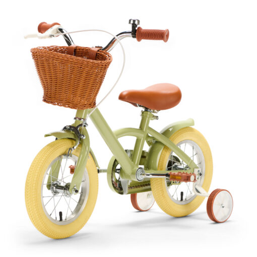 De Generation Classic 12 inch Olijfgroen - Kinderfiets, biedt stijl, veiligheid, en comfort voor kinderen van 2-4 jaar. Inclusief zijwieltjes en eenvoudige montage. Bestel vandaag nog!