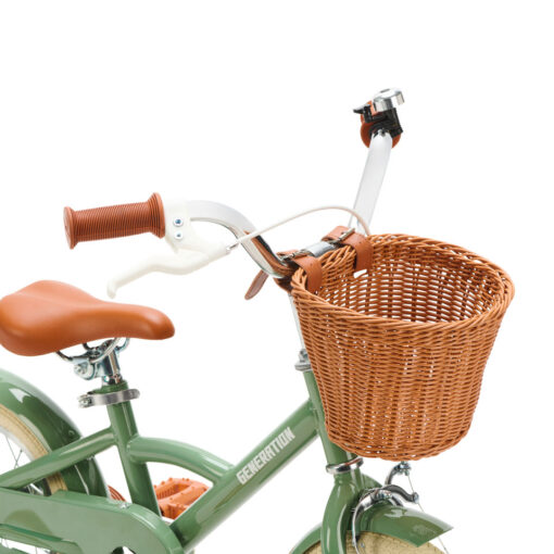 De Generation Classic 12 inch Olijfgroen - Kinderfiets, biedt stijl, veiligheid, en comfort voor kinderen van 2-4 jaar. Inclusief zijwieltjes en eenvoudige montage. Bestel vandaag nog!