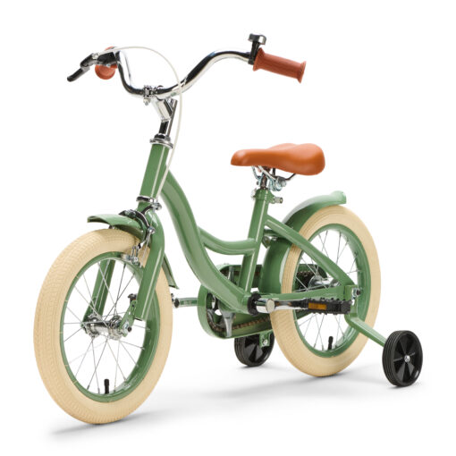 Op de groene Generation Blanco kinderfiets 14 inch trekt jouw kind zeker de aandacht! Deze stoere fiets, geschikt voor kinderen van 3 tot 5 jaar, wordt met zijwieltjes geleverd en is daarom ook perfect geschikt voor kinderen die nog wat ondersteuning kunnen gebruiken.