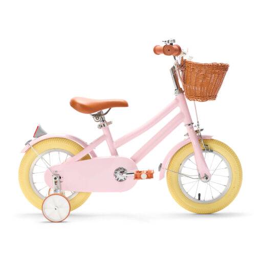 Coole Roze kinderfiets 12 inch: stijlvol, veilig, comfortabel, inclusief zijwieltjes! Een perfecte mix van stijl, veiligheid en comfort voor kinderen van 2 - 4 jaar. Laat je kleintje genieten van avontuurlijke ritten!