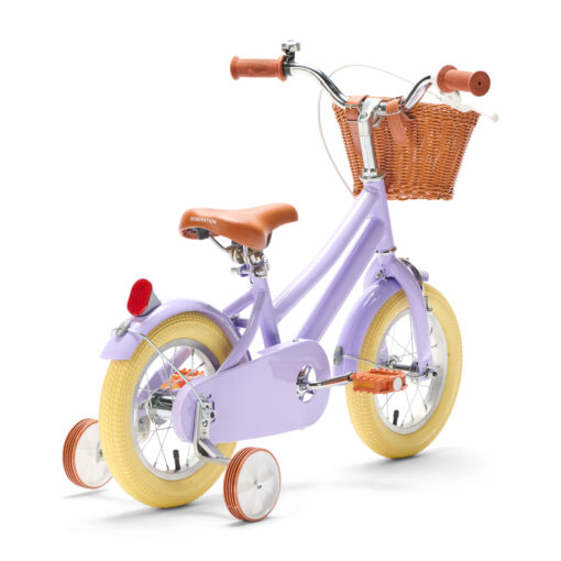 Coole Lila kinderfiets 12 inch: stijlvol, veilig, comfortabel, inclusief zijwieltjes! Een perfecte mix van stijl, veiligheid en comfort voor kinderen van 2 - 4 jaar. Laat je kleintje genieten van avontuurlijke ritten!