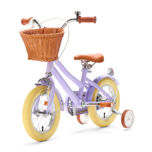 Coole Lila kinderfiets 12 inch: stijlvol, veilig, comfortabel, inclusief zijwieltjes! Een perfecte mix van stijl, veiligheid en comfort voor kinderen van 2 - 4 jaar. Laat je kleintje genieten van avontuurlijke ritten!