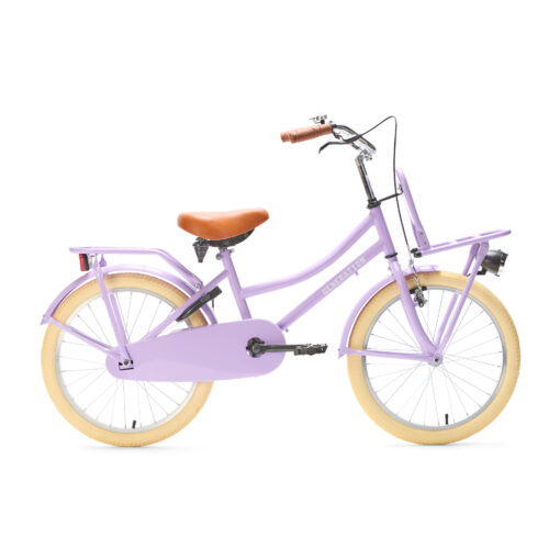 De Generation Urban Transportfiets 20 inch - Lila is een trendy kinderfiets ontworpen voor avonturen. Met terugtraprem, handrem, standaard en slot voor veiligheid en gemak. Voor 95% gemonteerd geleverd. Perfect voor jonge rijders die de straten willen verkennen!