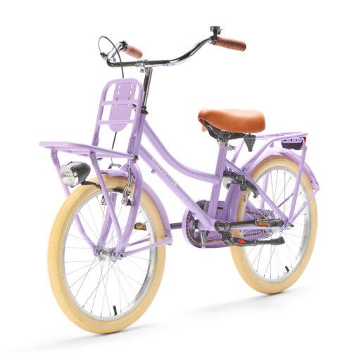 De Generation Urban Transportfiets 20 inch - Lila is een trendy kinderfiets ontworpen voor avonturen. Met terugtraprem, handrem, standaard en slot voor veiligheid en gemak. Voor 95% gemonteerd geleverd. Perfect voor jonge rijders die de straten willen verkennen!