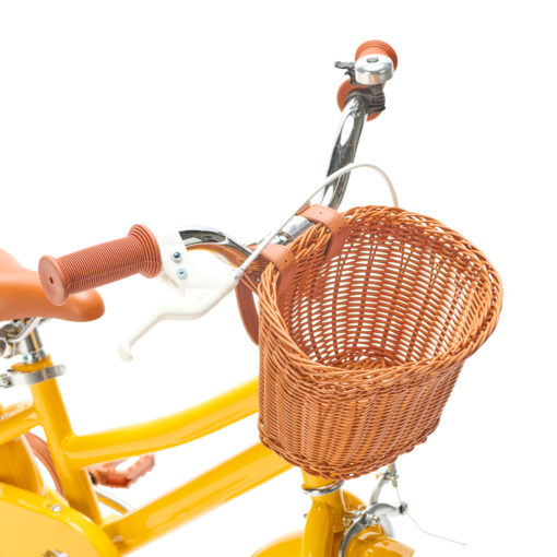 Coole gele kinderfiets 12 inch: stijlvol, veilig, comfortabel, inclusief zijwieltjes! Een perfecte mix van stijl, veiligheid en comfort voor kinderen van 2 - 4 jaar. Laat je kleintje genieten van avontuurlijke ritten!