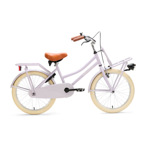 De Generation Urban Transportfiets 20 inch - Lila is een trendy kinderfiets ontworpen voor avonturen. Met terugtraprem, handrem, standaard en slot voor veiligheid en gemak. Voor 95% gemonteerd geleverd. Perfect voor jonge rijders die de straten willen verkennen!