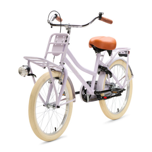De Generation Urban Transportfiets 20 inch - Lila is een trendy kinderfiets ontworpen voor avonturen. Met terugtraprem, handrem, standaard en slot voor veiligheid en gemak. Voor 95% gemonteerd geleverd. Perfect voor jonge rijders die de straten willen verkennen!