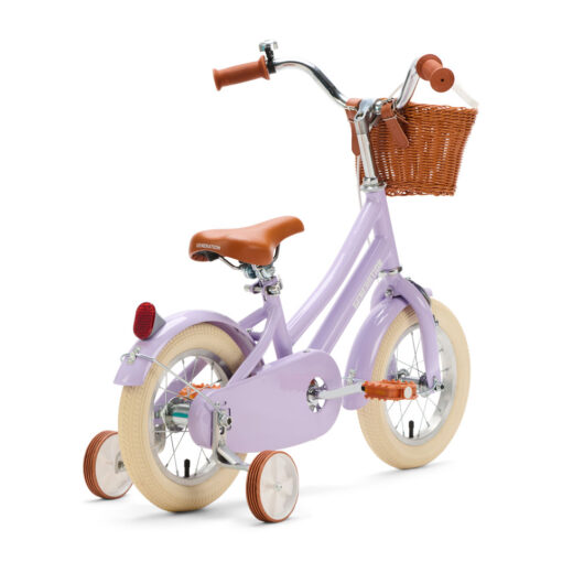 Coole Lila kinderfiets 12 inch: stijlvol, veilig, comfortabel, inclusief zijwieltjes! Een perfecte mix van stijl, veiligheid en comfort voor kinderen van 2 - 4 jaar. Laat je kleintje genieten van avontuurlijke ritten!