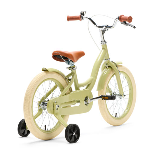 De Generation Blanco 16 Inch Olijfgroen is een stevige, stijlvolle kinderfiets voor kinderen van 4-6 jaar. Met een robuust stalen frame, verstelbaar zadel en stuur, en een stoer ontwerp.