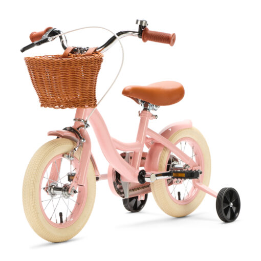 De Generation Blanco 12 Inch Roze met Mandje is een charmante kinderfiets voor kinderen van 2-4 jaar. Met een stevig frame, verstelbaar zadel en stuur, en een handig mandje voorop.