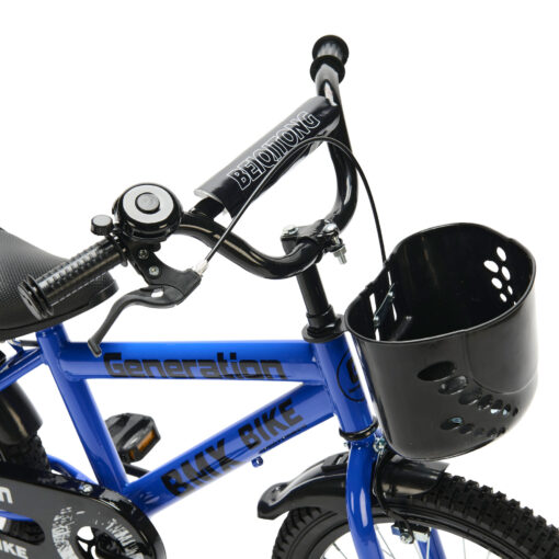 De Generation BMX 16 inch Blauw – Kinderfiets is ideaal voor kinderen van 4-6 jaar. Met een stevig frame, veilige remmen en coole accessoires biedt deze fiets zowel plezier als veiligheid.