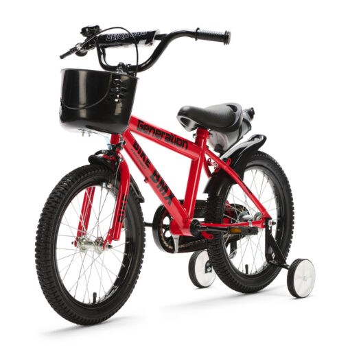 De Generation BMX 16 inch Rood – Kinderfiets is ideaal voor kinderen van 4-6 jaar. Met een stevig frame, veilige remmen en coole accessoires biedt deze fiets zowel plezier als veiligheid.