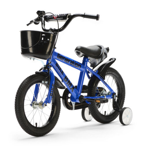 De Generation BMX 14 inch Blauw – Kinderfiets is ideaal voor kinderen van 3-5 jaar. Met een stevig frame, veilige remmen en coole accessoires biedt deze fiets zowel plezier als veiligheid.