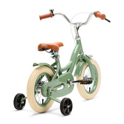 De Generation Blanco 12 Inch Olijfgroen is een stoere kinderfiets voor kinderen van 2-4 jaar. Met een stevig frame, verstelbaar zadel en stuur, en een robuust ontwerp.