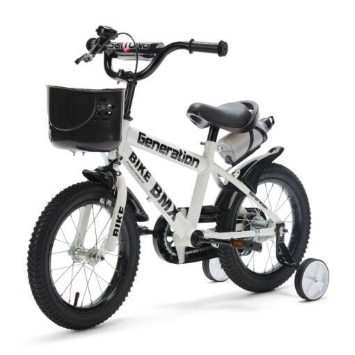 De Generation BMX 14 inch Wit – Kinderfiets is perfect voor jonge avonturiers! Stevig, veilig en met coole extra’s zoals een mandje en drinkfles. Bestel nu