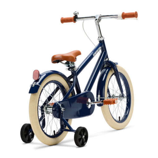 De Generation Retro 16 inch Blauw – Kinderfiets is perfect voor 4-6 jarigen, met stijlvol design, veilige remmen, en comfort. Inclusief zijwieltjes, ideaal voor een veilige en plezierige fietservaring.