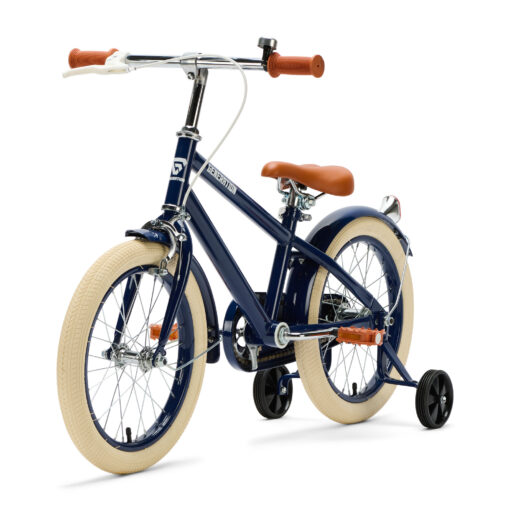 De Generation Retro 16 inch Blauw – Kinderfiets is perfect voor 4-6 jarigen, met stijlvol design, veilige remmen, en comfort. Inclusief zijwieltjes, ideaal voor een veilige en plezierige fietservaring.