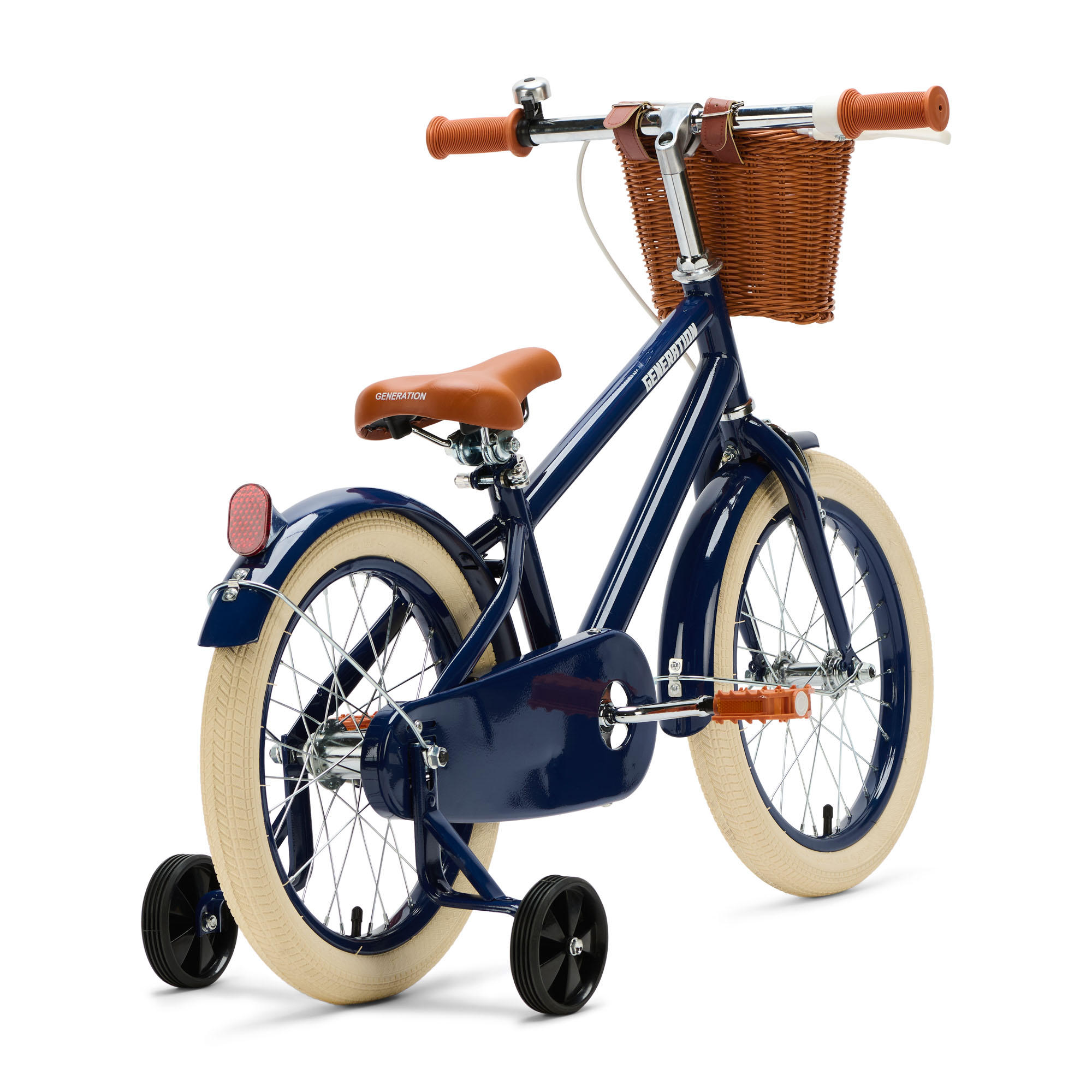 Generation Retro 16 inch Blauw – Kinderfiets met Mandje De Generation Retro 16 inch Blauw – Kinderfiets met mandje is perfect voor 4-6 jarigen, met stijlvol design, veilige remmen, en comfort. Inclusief zijwieltjes, ideaal voor een veilige en plezierige fietservaring.