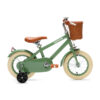 De Generation Retro 12 inch Groen – Kinderfiets met mandje is perfect voor 2-4 jarigen, met stijlvol design, veilige remmen, en comfort. Inclusief zijwieltjes, ideaal voor een veilige en plezierige fietservaring.