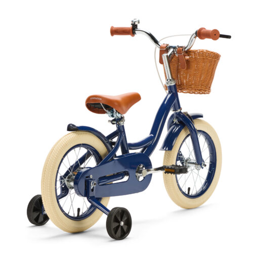Op de Donkerblauwe Generation Blanco kinderfiets 14 inch met mandje trekt jouw kind zeker de aandacht! Deze stoere fiets, geschikt voor kinderen van 3 tot 5 jaar, wordt met zijwieltjes geleverd en is daarom ook perfect geschikt voor kinderen die nog wat ondersteuning kunnen gebruiken.