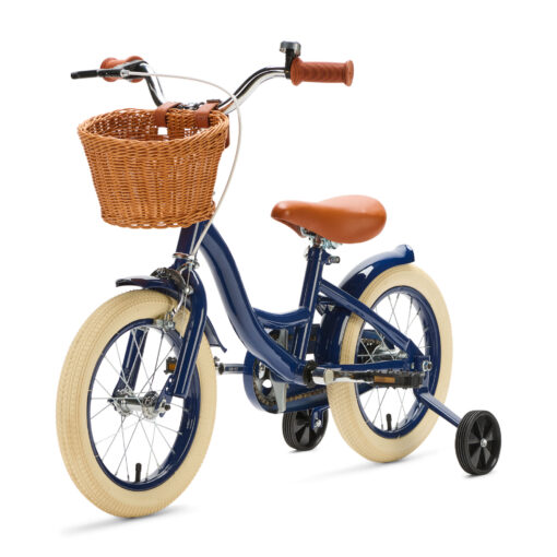 Op de Donkerblauwe Generation Blanco kinderfiets 14 inch met mandje trekt jouw kind zeker de aandacht! Deze stoere fiets, geschikt voor kinderen van 3 tot 5 jaar, wordt met zijwieltjes geleverd en is daarom ook perfect geschikt voor kinderen die nog wat ondersteuning kunnen gebruiken.