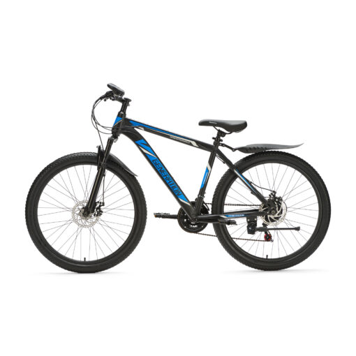 Generation mountainbike 26 inch Blauw/Zwart voor jongens van 10 - 14 jaar. Met schijfremmen, geveerde voorvork en 21 versnellingen. Stevig, veilig en stoer.