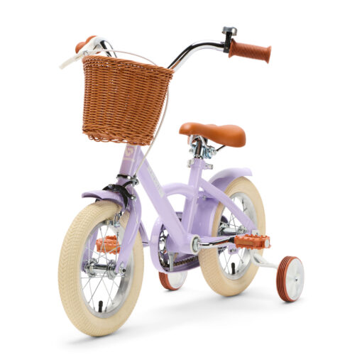 De Generation Classic 12 inch Lila – Kinderfiets met Mandje is een stevige en stijlvolle eerste fiets voor kinderen van 2 tot 4 jaar. Met zijwieltjes en een bel combineert deze klassieke kinderfiets veiligheid en comfort met een vrolijke uitstraling.