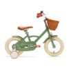 De Generation Classic 12 inch Groen – Kinderfiets met Mandje is een stevige en stijlvolle eerste fiets voor kinderen van 2 tot 4 jaar. Met zijwieltjes en een bel combineert deze klassieke kinderfiets veiligheid en comfort met een vrolijke uitstraling.
