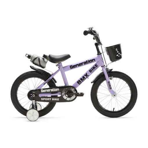 De Generation BMX 16 inch Lila – Kinderfiets is ideaal voor kinderen van 4 - 6 jaar. Met een stevig frame, veilige remmen en coole accessoires biedt deze fiets zowel plezier als veiligheid.