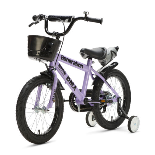 De Generation BMX 16 inch Lila – Kinderfiets is ideaal voor kinderen van 4 - 6 jaar. Met een stevig frame, veilige remmen en coole accessoires biedt deze fiets zowel plezier als veiligheid.