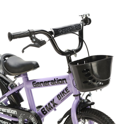 De Generation BMX 16 inch Lila – Kinderfiets is ideaal voor kinderen van 4 - 6 jaar. Met een stevig frame, veilige remmen en coole accessoires biedt deze fiets zowel plezier als veiligheid.