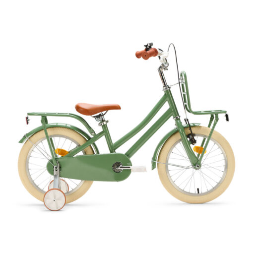 De Generation Urban Junior 16 inch Groen – Kinderfiets is een veilige en vrolijke fiets voor kinderen van 4 tot 6 jaar. Met zijwieltjes, dubbele remmen en handige dragers is dit de ideale fiets voor de eerste kilometers.