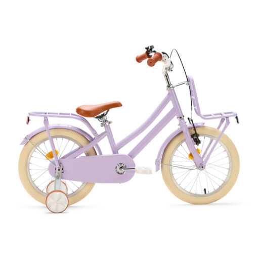 De Generation Urban Junior 16 inch Lila – Kinderfiets is een veilige en stijlvolle fiets voor kinderen van 4 tot 6 jaar. Met zijwieltjes, dubbele remmen en een handige voordrager is dit de perfecte fiets om mee te leren fietsen.