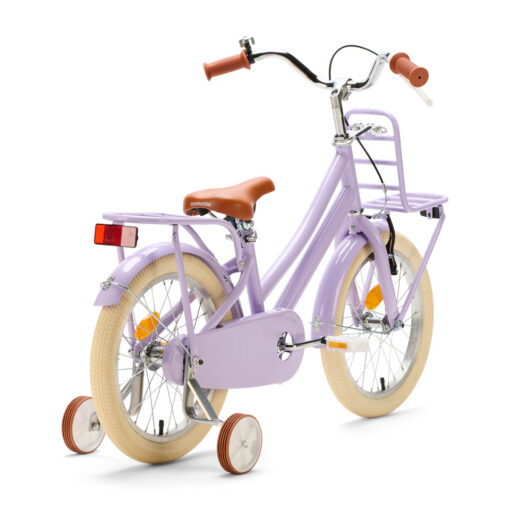 De Generation Urban Junior 16 inch Lila – Kinderfiets is een veilige en stijlvolle fiets voor kinderen van 4 tot 6 jaar. Met zijwieltjes, dubbele remmen en een handige voordrager is dit de perfecte fiets om mee te leren fietsen.