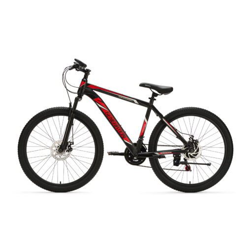 De Generation Mountainbike 26 inch Rood/Zwart is een stoere en veilige fiets voor kinderen van 10 tot 14 jaar. Met 21 versnellingen, geveerde voorvork, schijfremmen en verstelbaar zadel en stuur is deze mountainbike perfect voor zowel straat als recreatieve off-road ritten.