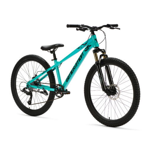 De Generation X8 Mountainbike 26 inch - Blauw is een stoere en veilige fiets voor kinderen van 10 tot 14 jaar. Met 8 versnellingen, schijfremmen voor en achter en verstelbaar zadel is deze mountainbike ideaal voor straat- en recreatieve off-road ritten.