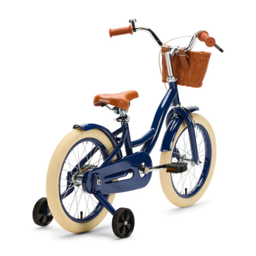 De Generation Blanco 16 inch Donkerblauw met mandje is een comfortabele en veilige kinderfiets met een speels en stijlvol design. Het stevige frame, de betrouwbare remmen en het handige mandje maken deze fiets perfect voor jonge kinderen die graag op pad gaan met hun eigen spulletjes.