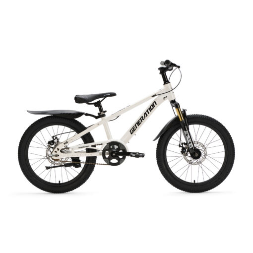 De Generation X6 20 inch Wit is een lichte en sportieve kinderfiets met aluminium frame en krachtige schijfremmen. Perfect voor kinderen van 6 tot 8 jaar die een stoere mountainbike look combineren met dagelijks fietsplezier.
