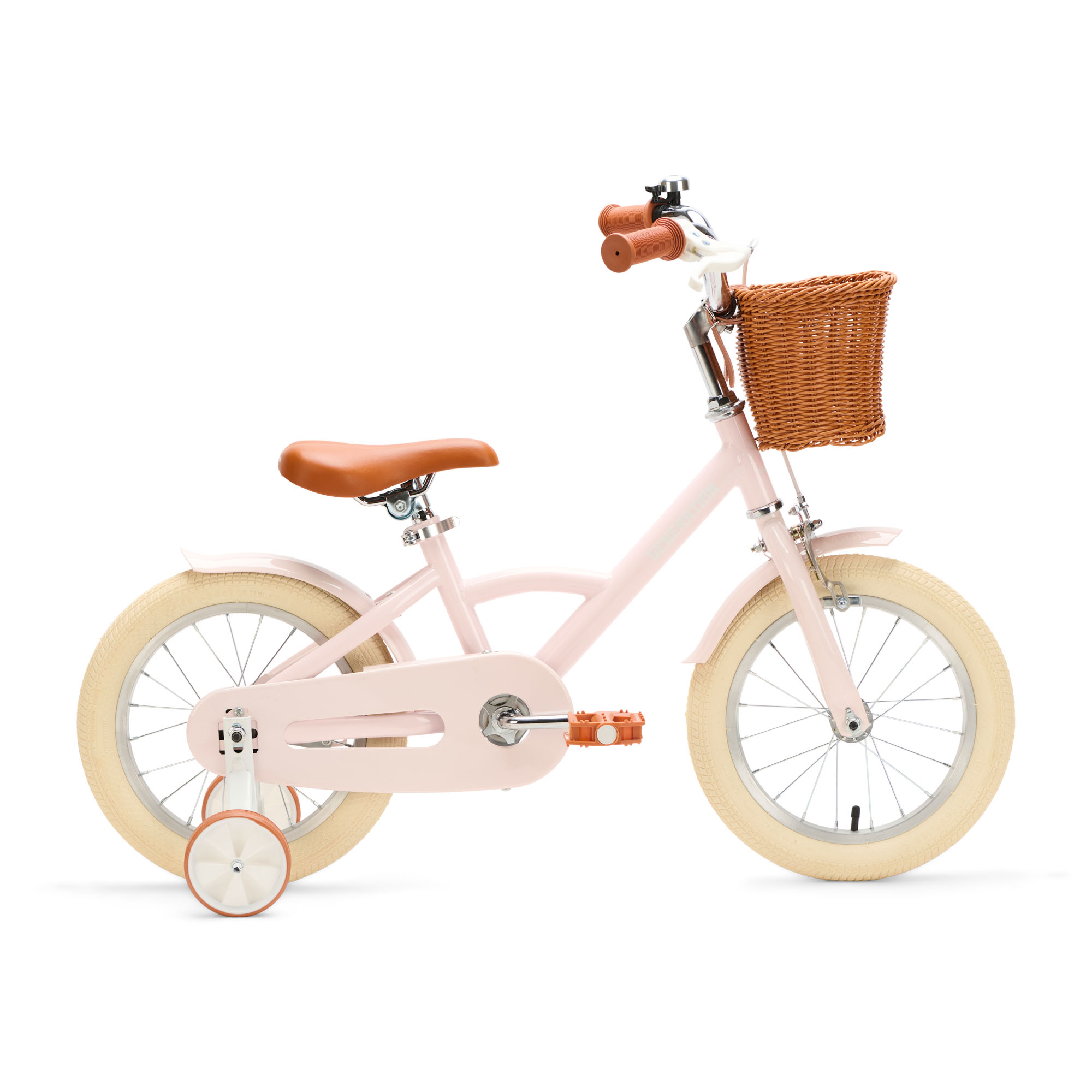 Generation Classic 14 inch Roze – Kinderfiets De Generation Classic 14 inch roze kinderfiets is een stijlvolle en veilige eerste fiets voor kinderen van 3 tot 5 jaar. Met zijwieltjes, terugtraprem en handrem, een stevig frame en een klassiek design met mandje.