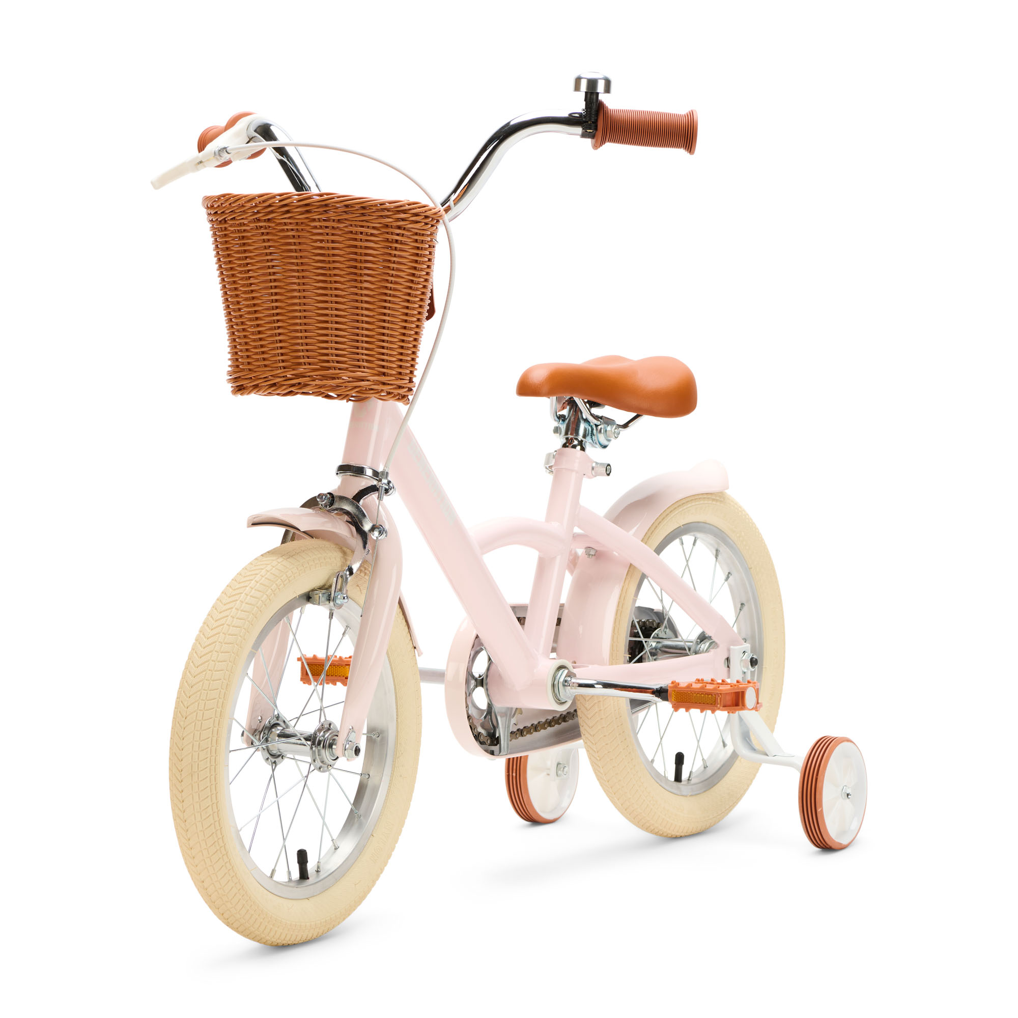 Generation Classic 14 inch Roze – Kinderfiets De Generation Classic 14 inch roze kinderfiets is een stijlvolle en veilige eerste fiets voor kinderen van 3 tot 5 jaar. Met zijwieltjes, terugtraprem en handrem, een stevig frame en een klassiek design met mandje.